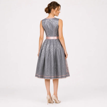 Dirndl - Damen Spitze Traditionell Silber Oktoberfest-HauteBerlin