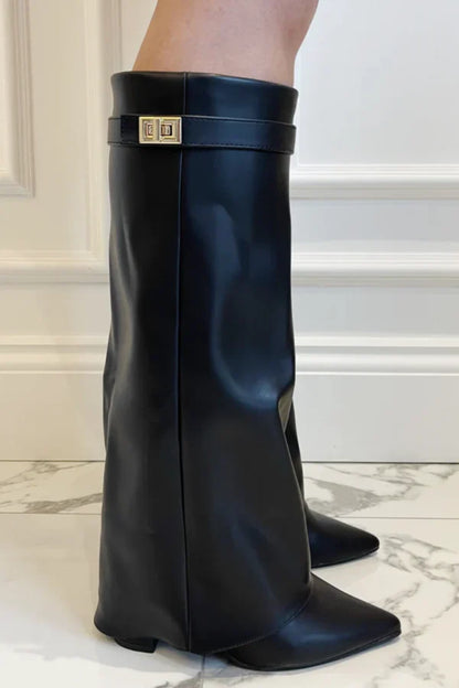 Elasara - Hochwertige kniehohe Stiefel aus Wildleder-HauteBerlin