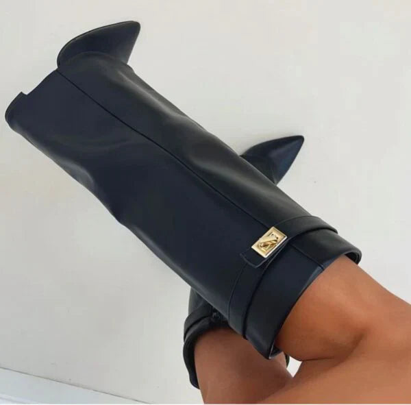 Elasara - Hochwertige kniehohe Stiefel aus Wildleder-HauteBerlin