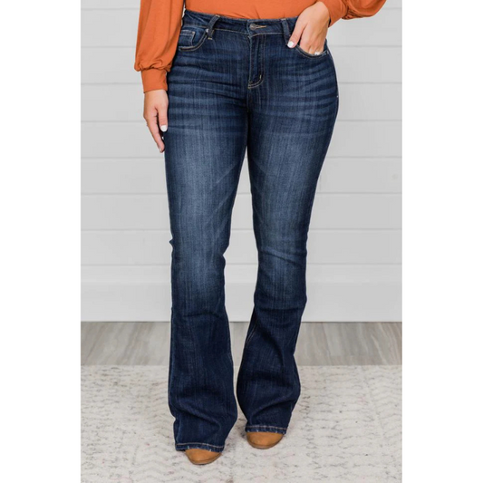 Flared Jeans – Stretch-Jeans mit hoher Taille für Frauen-HauteBerlin
