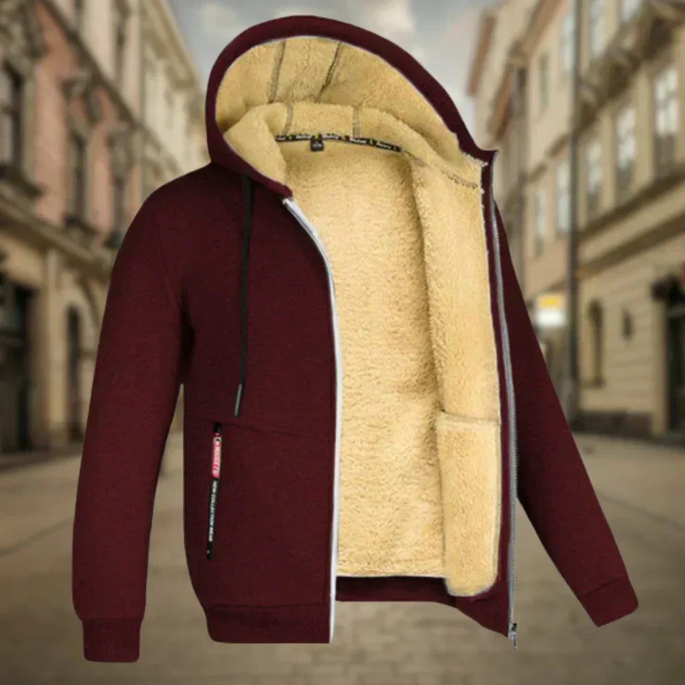 Fleece Hoodie Jacke - Winter - Warm - Zip-Up Hoodie - Herren Hoodie-HauteBerlin