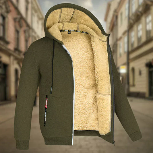 Fleece Hoodie Jacke - Winter - Warm - Zip-Up Hoodie - Herren Hoodie-HauteBerlin