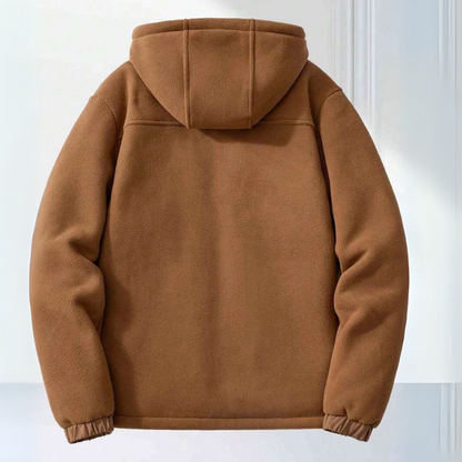 Fleecegefütterter Hoodie | Warm | Mit Reißverschluss | Winter-Hoodie | Herren-Hoodie-HauteBerlin