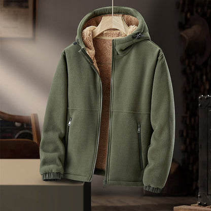 Fleecegefütterter Hoodie | Warm | Mit Reißverschluss | Winter-Hoodie | Herren-Hoodie-HauteBerlin
