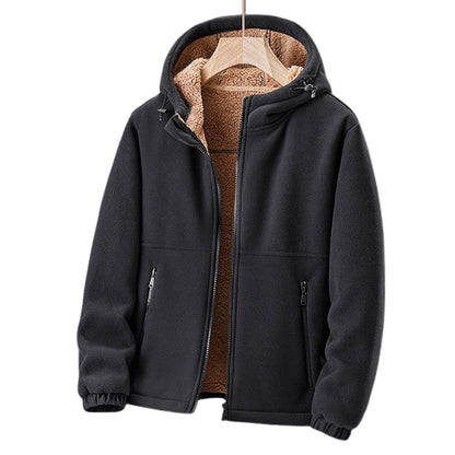 Fleecegefütterter Hoodie | Warm | Mit Reißverschluss | Winter-Hoodie | Herren-Hoodie-HauteBerlin