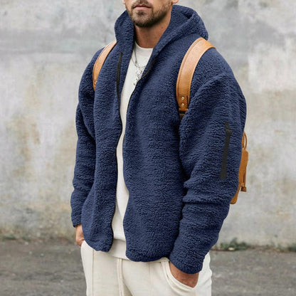 Fleecejacke | Kapuze | Full Zip | Teddyjacke | Herrenjacke-HauteBerlin