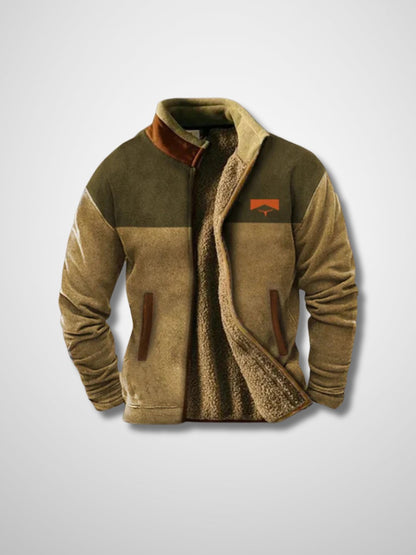 Fleecejacke - Warme Zip-Up Sherpa gefütterte Herrenjacke für den Winter-HauteBerlin