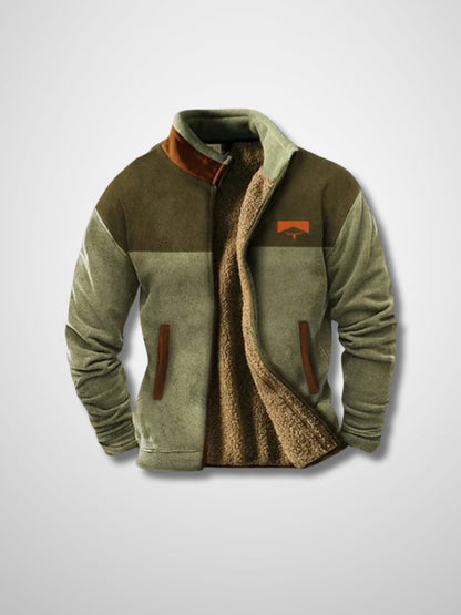 Fleecejacke - Warme Zip-Up Sherpa gefütterte Herrenjacke für den Winter-HauteBerlin
