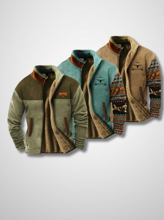Fleecejacke - Warme Zip-Up Sherpa gefütterte Herrenjacke für den Winter-HauteBerlin