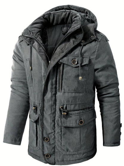 Frachtjacke – Winterparka mit Kapuze, Fleecefutter und Taschen-HauteBerlin