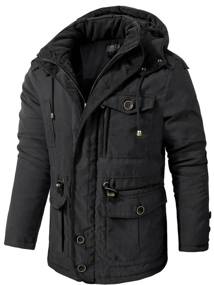 Frachtjacke – Winterparka mit Kapuze, Fleecefutter und Taschen-HauteBerlin