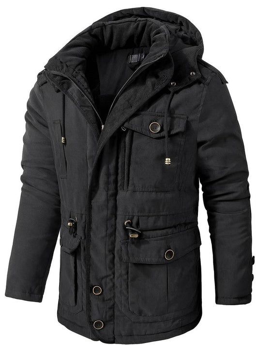 Frachtjacke – Winterparka mit Kapuze, Fleecefutter und Taschen-HauteBerlin