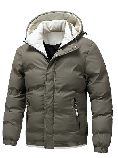 Gepolsterte Jacke | Warm | Mit Kapuze | Daunenjacke | Herren-Wintermantel-HauteBerlin
