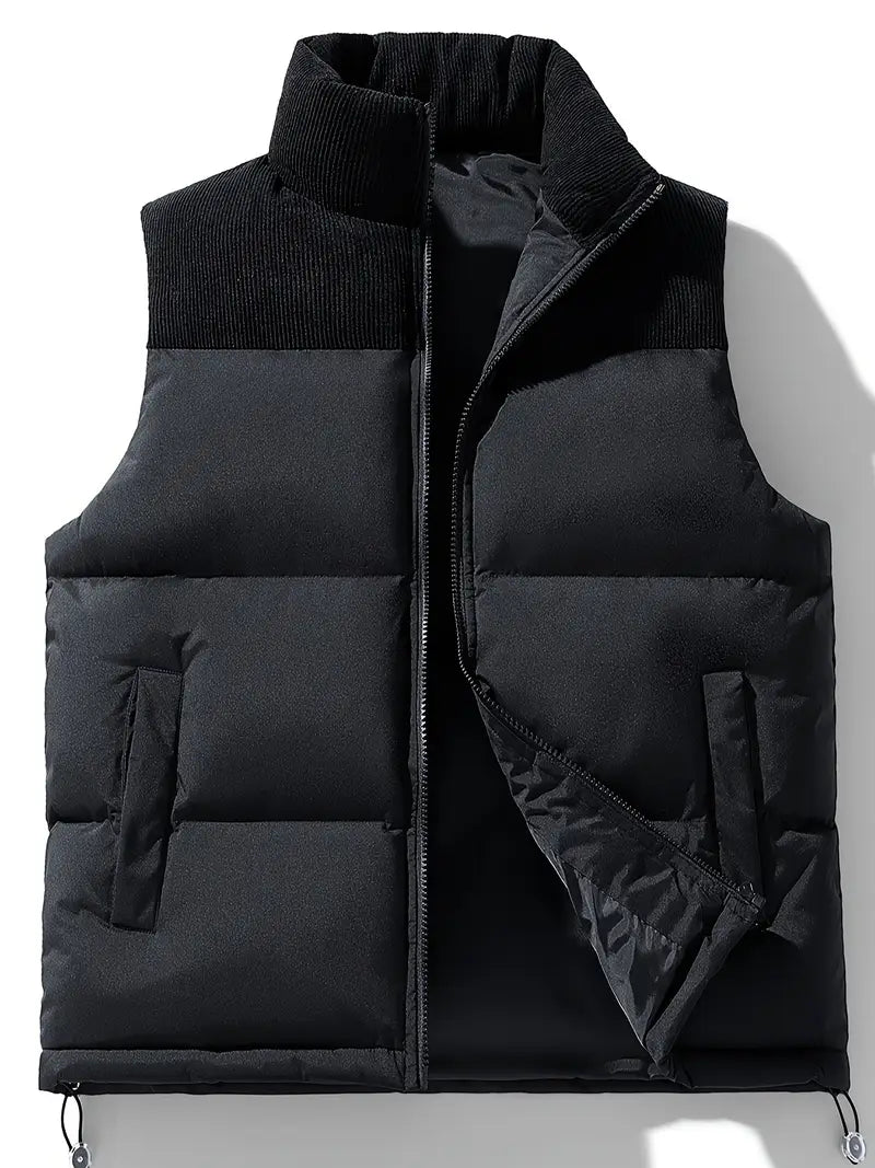 Gepolsterte Weste – mit Reißverschluss – Bodywarmer – Daunenweste – Herrenweste-HauteBerlin