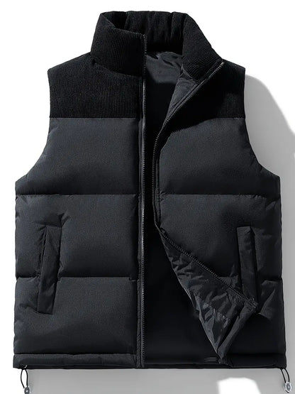 Gepolsterte Weste – mit Reißverschluss – Bodywarmer – Daunenweste – Herrenweste-HauteBerlin