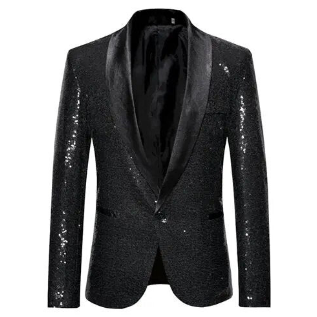 Glitzerblazer | Einreihig | Glitzernd | Partyblazer | Herrenblazer-HauteBerlin