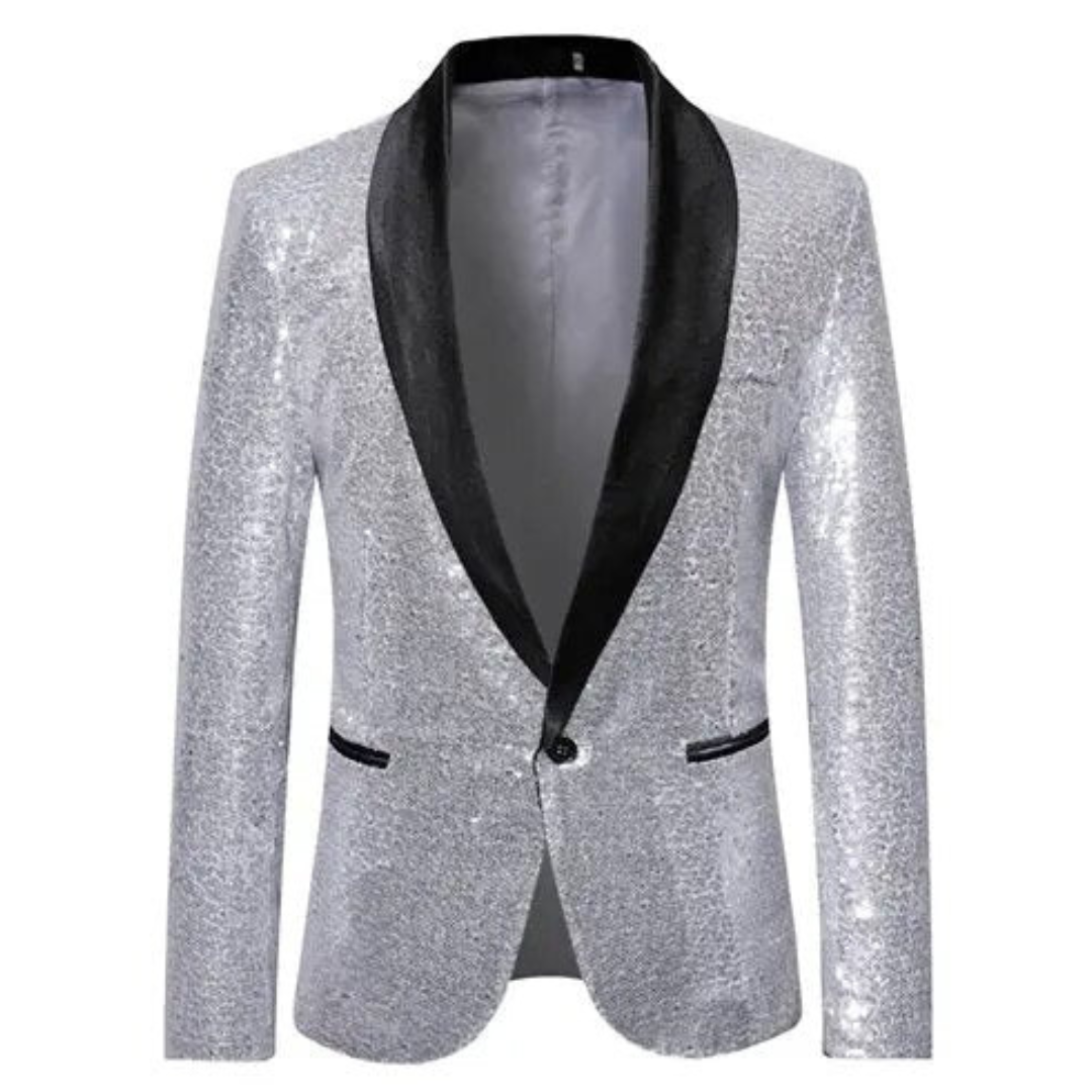 Glitzerblazer | Einreihig | Glitzernd | Partyblazer | Herrenblazer-HauteBerlin