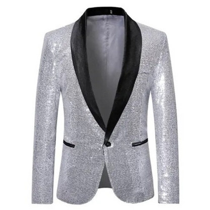 Glitzerblazer | Einreihig | Glitzernd | Partyblazer | Herrenblazer-HauteBerlin