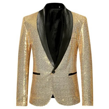 Glitzerblazer | Einreihig | Glitzernd | Partyblazer | Herrenblazer-HauteBerlin