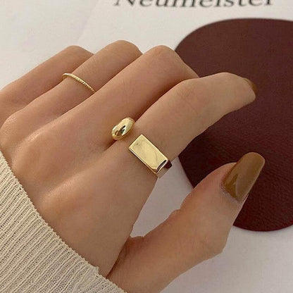 Goldring Damen | Vergoldet | Geometrisch Verstellbar-HauteBerlin