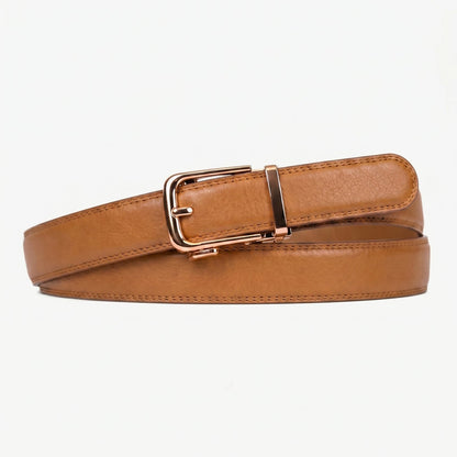 Gürtel Damen | Leder | Automatikschnalle | Ohne Löcher | Stufenlos Verstellbar-HauteBerlin