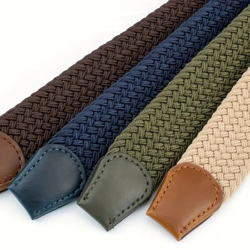 Gürtel Herren Geflochten | Stretch Stoffgürtel | Dornschließe | 112 cm-HauteBerlin