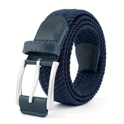 Gürtel Herren Geflochten | Stretch Stoffgürtel | Dornschließe | 112 cm-HauteBerlin