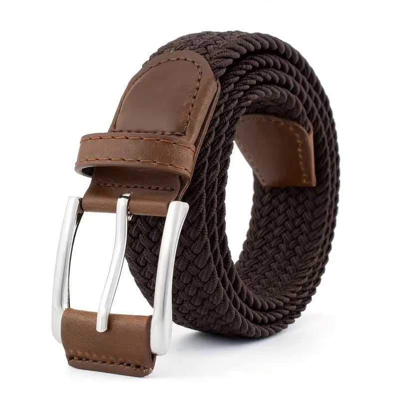 Gürtel Herren Geflochten | Stretch Stoffgürtel | Dornschließe | 112 cm-HauteBerlin