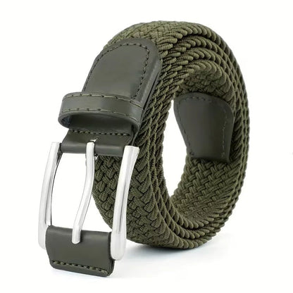 Gürtel Herren Geflochten | Stretch Stoffgürtel | Dornschließe | 112 cm-HauteBerlin