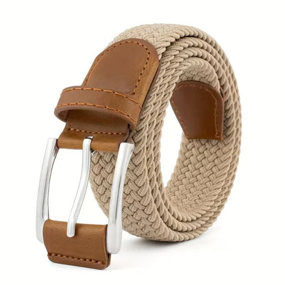 Gürtel Herren Geflochten | Stretch Stoffgürtel | Dornschließe | 112 cm-HauteBerlin