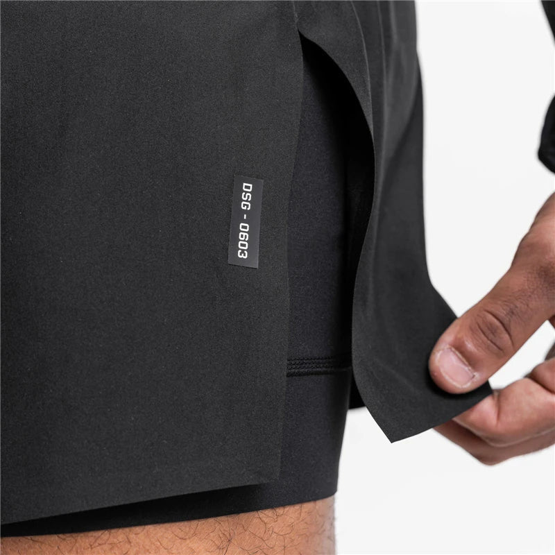 Gym Shorts | Drawstring | 2-in-1 | Sport Shorts | Herren Laufshorts-HauteBerlin