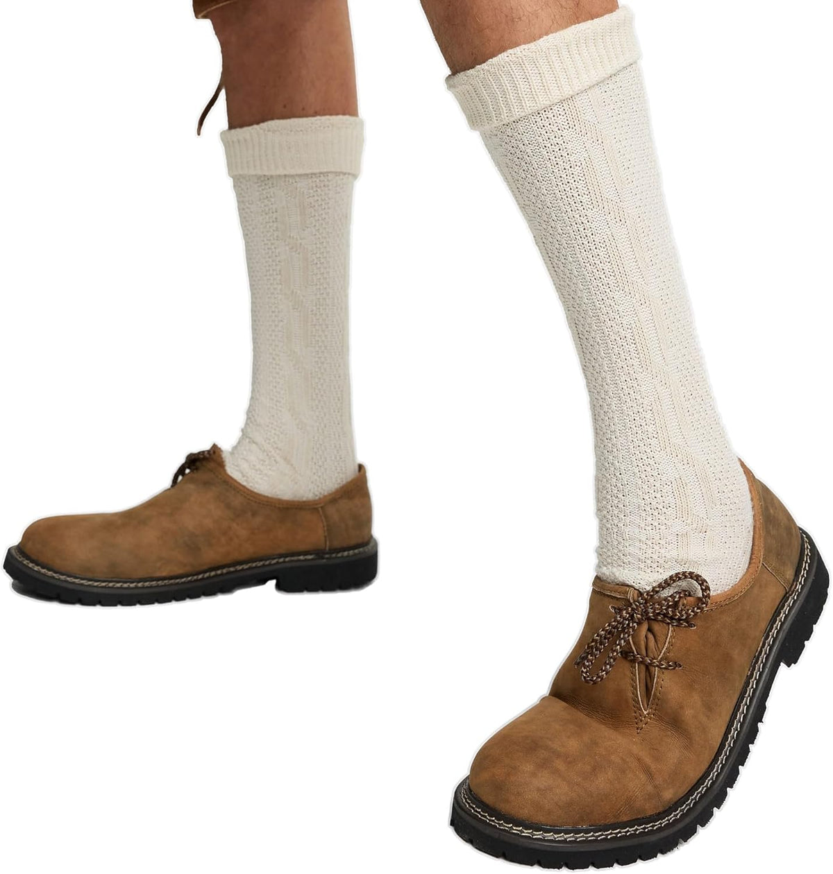 Haferlschuhe - Herren Echtleder Velours Traditionell Dunkelbraun Oktoberfest-HauteBerlin