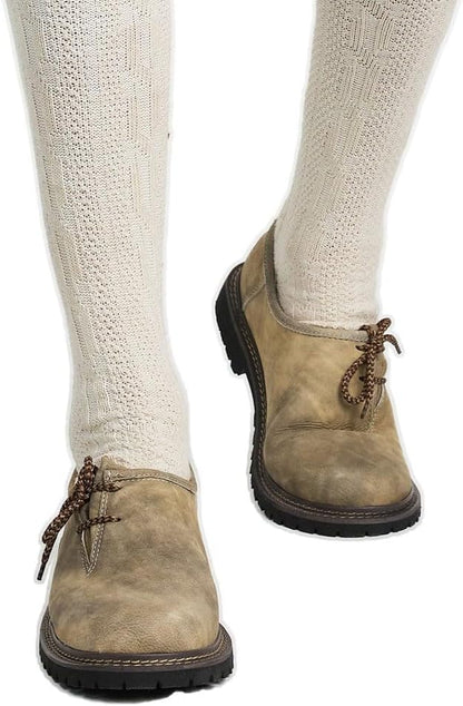 Haferlschuhe - Herren Echtleder Velours Traditionell Dunkelbraun Oktoberfest-HauteBerlin