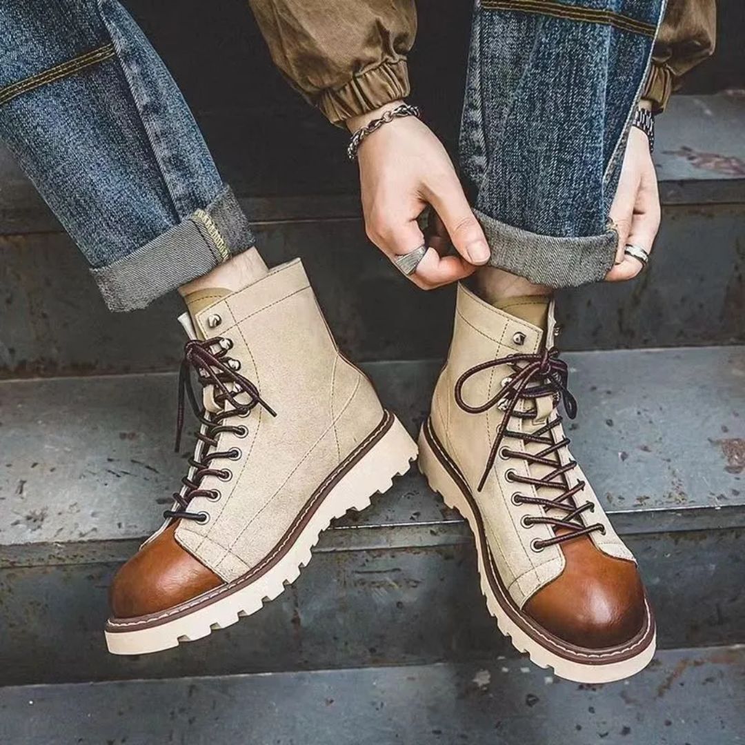 Haferlschuhe - Herren Leder Beige Oktoberfest-HauteBerlin