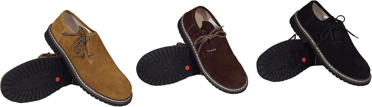 Haferlschuhe - Herren Wildleder Traditionell Hellbraun Oktoberfest-HauteBerlin