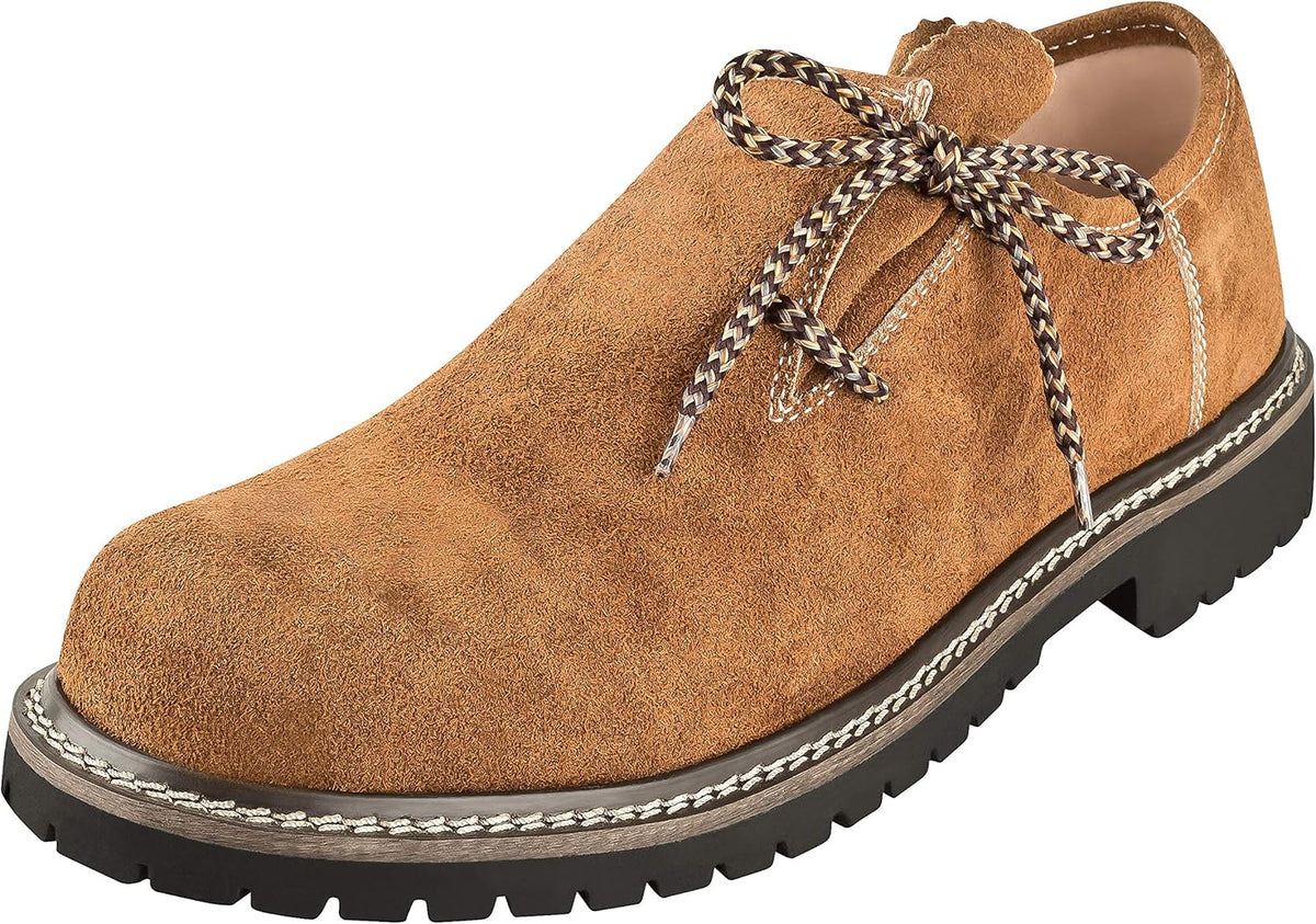 Haferlschuhe - Herren Wildleder Traditionell Hellbraun Oktoberfest-HauteBerlin