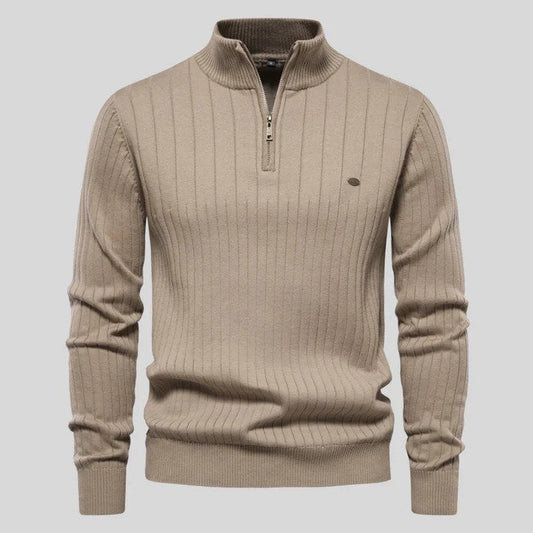 Half Zip Sweater - Langarm - Stehkragen - Strickpullover - Herren Pullover-HauteBerlin