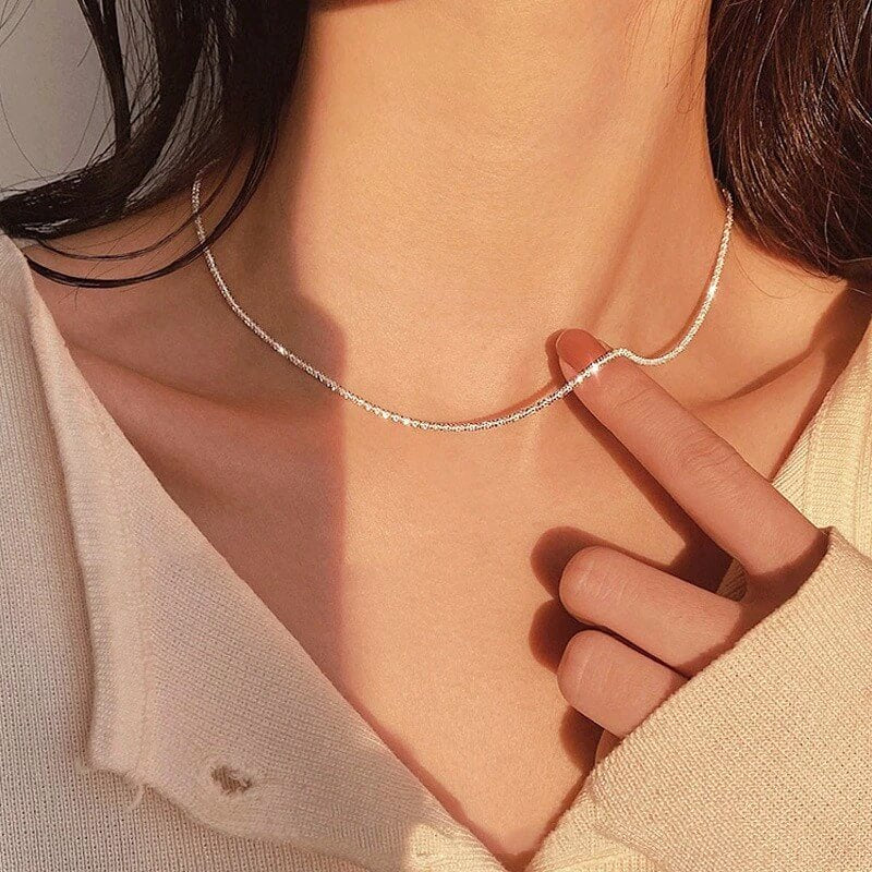 Halskette Damen | Funkelnde Kette | Silber oder Gold-HauteBerlin