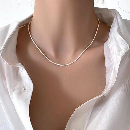 Halskette Damen | Funkelnde Kette | Silber oder Gold-HauteBerlin