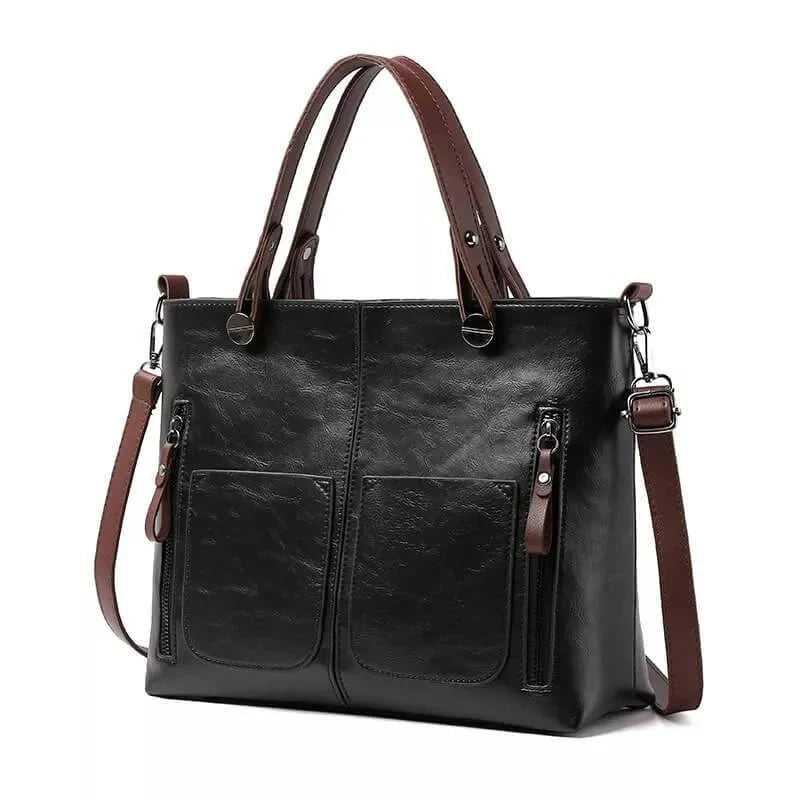 Handtasche Damen Groß | Kunstleder Shopper | Abnehmbarer Schultergurt-HauteBerlin