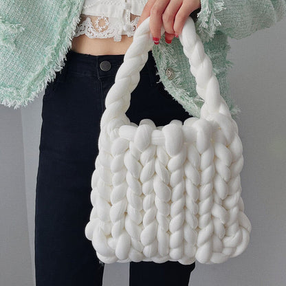 Handtasche Damen Klein | Grobstrick | Handgefertigt Baumwolle-HauteBerlin