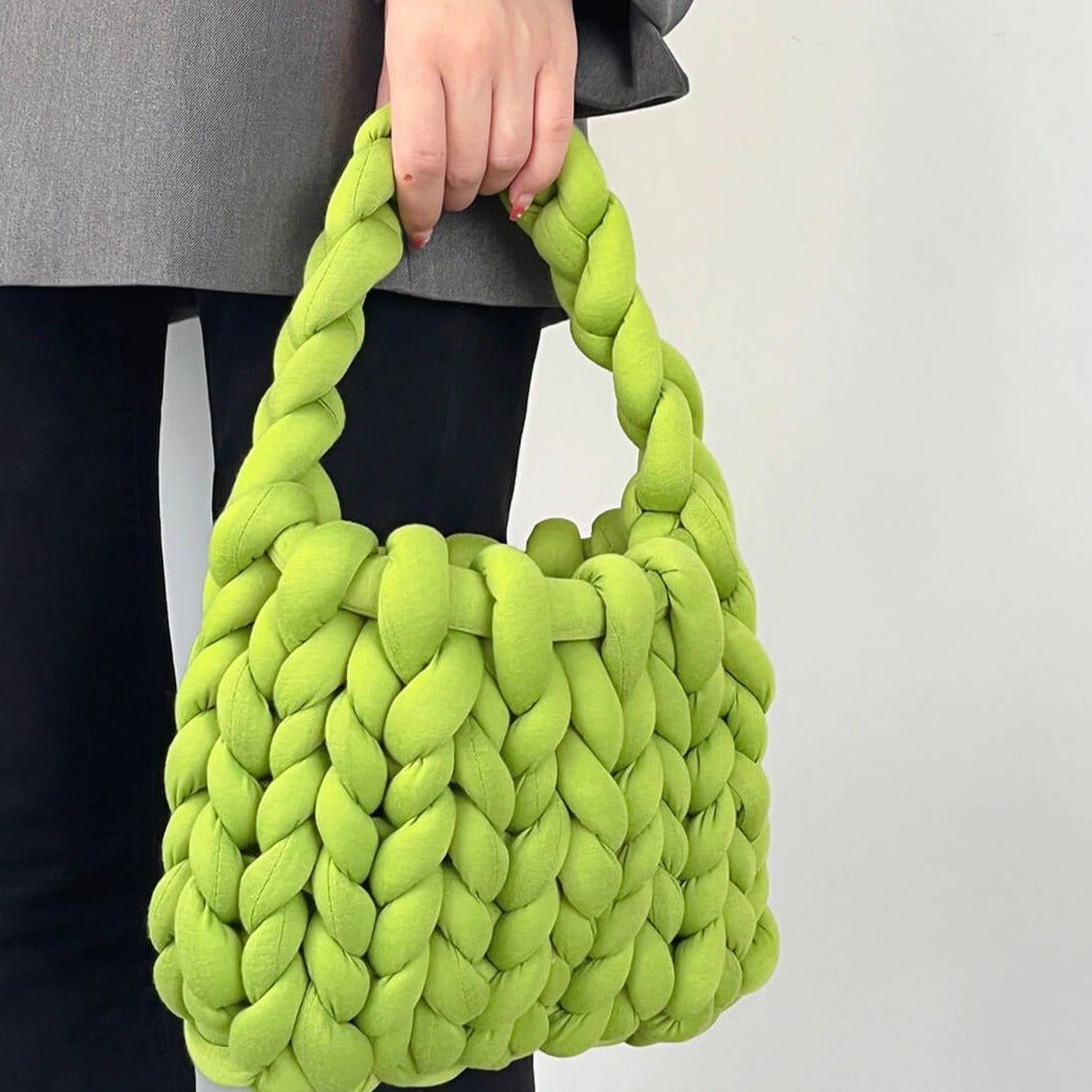 Handtasche Damen Klein | Grobstrick | Handgefertigt Baumwolle-HauteBerlin