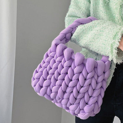 Handtasche Damen Klein | Grobstrick | Handgefertigt Baumwolle-HauteBerlin