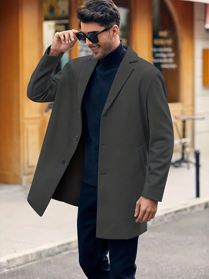 Hank Wolljacke | Klassischer Wollmantel für Männer-HauteBerlin