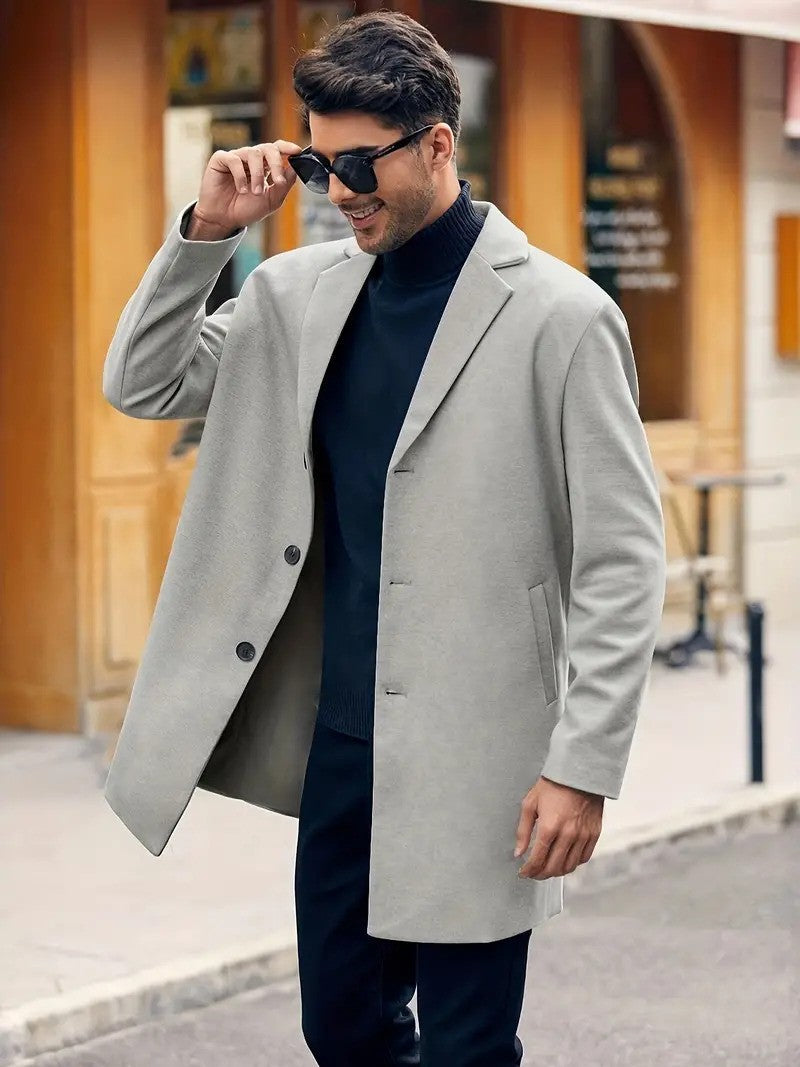 Hank Wolljacke | Klassischer Wollmantel für Männer-HauteBerlin