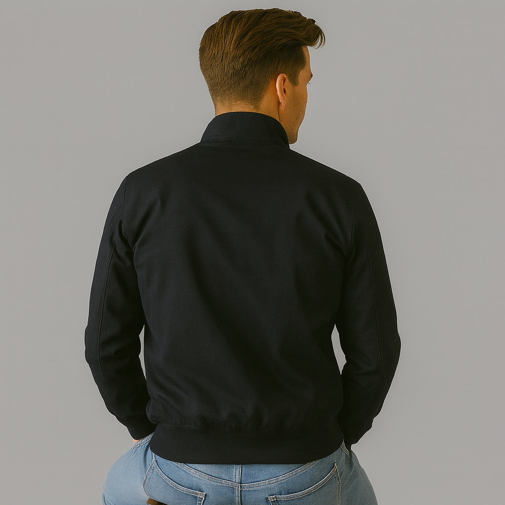 Harrington-Jacke | mit Reißverschluss | Herbst | Bomberjacke | Herrenjacke-HauteBerlin