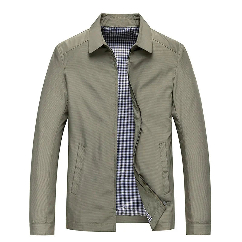 Harrington-Jacke – mit Reißverschluss – wasserdicht – Herbstjacke – Herrenjacken-HauteBerlin