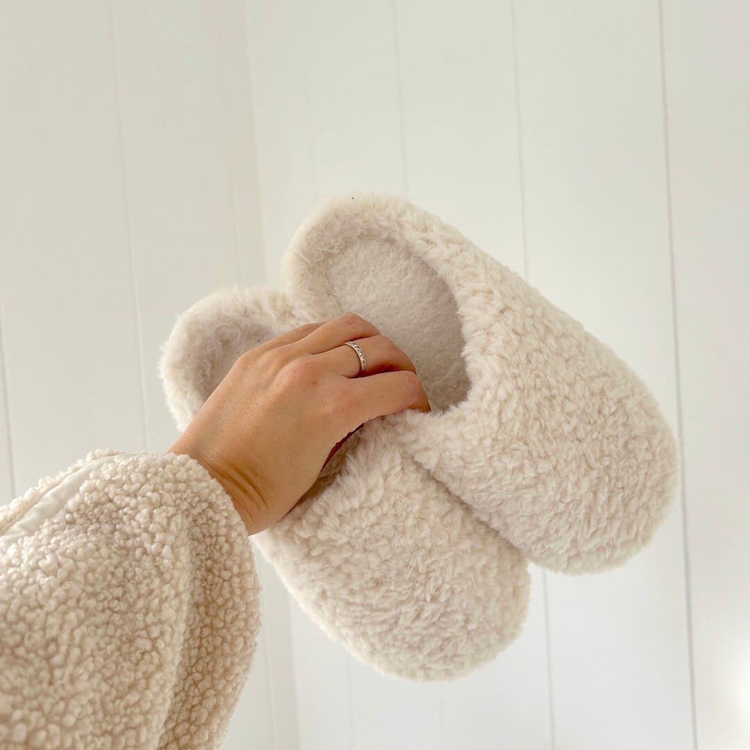 Hausschuhe Damen - Teddy Plüsch Weich Kuschelig-HauteBerlin