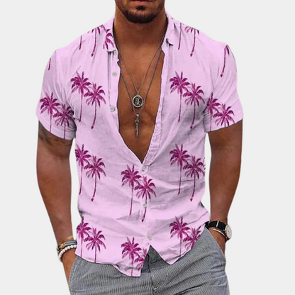 Hawaii-Hemd - Kurzärmeliges Button-Up-Hemd für Männer für den Sommer-HauteBerlin