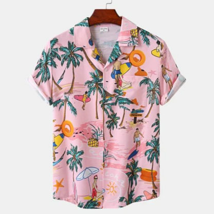 Hawaii Surf Floral Bluse für Männer-HauteBerlin